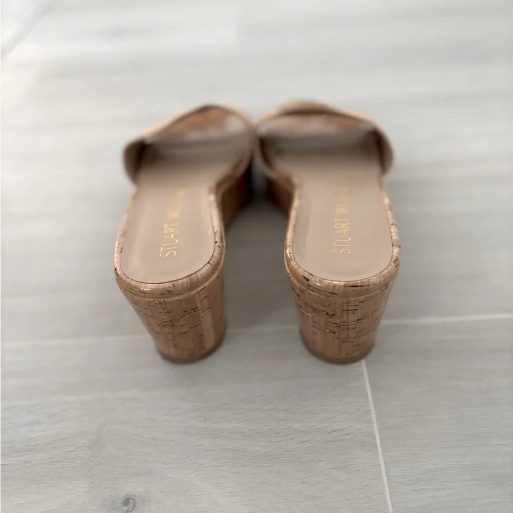 STUART WEITZMAN Summer Suede Wedge Sandals In Neutral Size US 9.5 $ 375